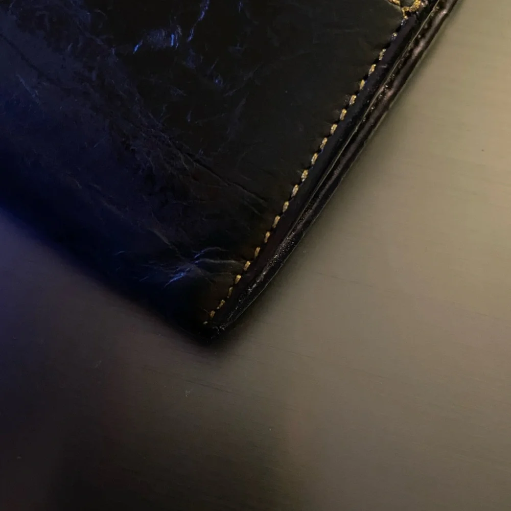 YSL Distressed Leather Chain Wallet - Authentic - Picture 10 of 10